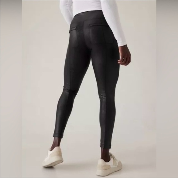 Athleta Black Delancey Gleam Leggings Stretchy Fit- Small - Picture 7 of 8
